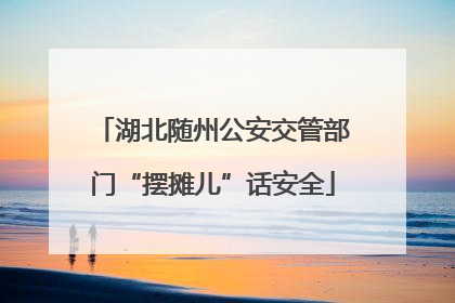 湖北随州公安交管部门“摆摊儿”话安全