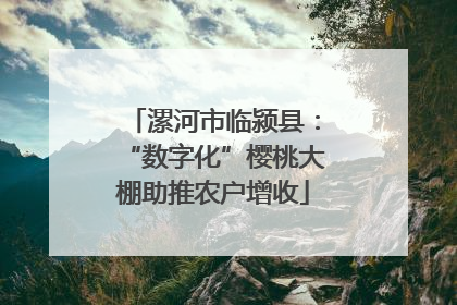 漯河市临颍县：“数字化”樱桃大棚助推农户增收
