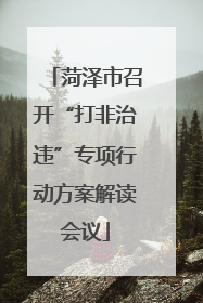 菏泽市召开“打非治违”专项行动方案解读会议