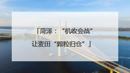 菏泽：“机收会战”让麦田“颗粒归仓”
