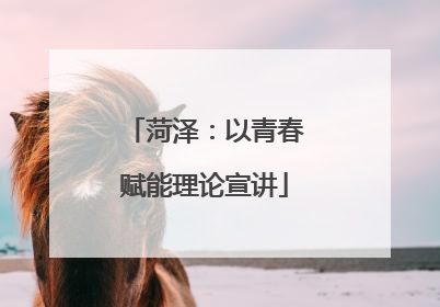 菏泽：以青春赋能理论宣讲