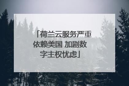 荷兰云服务严重依赖美国 加剧数字主权忧虑