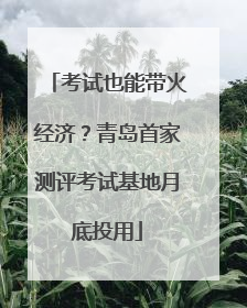 考试也能带火经济？青岛首家测评考试基地月底投用