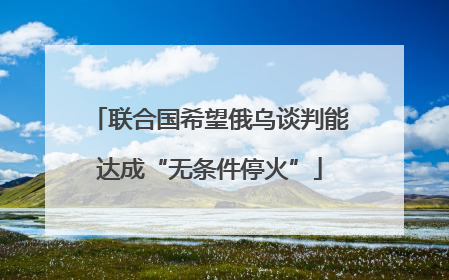 联合国希望俄乌谈判能达成“无条件停火”