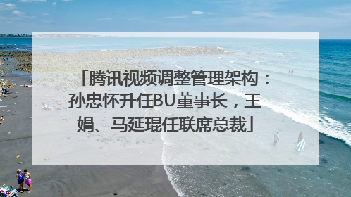 腾讯视频调整管理架构：孙忠怀升任BU董事长，王娟、马延琨任联席总裁