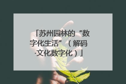 苏州园林的“数字化生活”（解码·文化数字化）