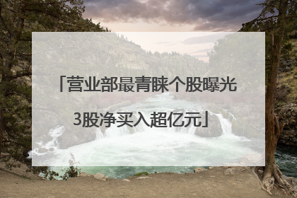 营业部最青睐个股曝光 3股净买入超亿元