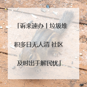 诉来速办丨垃圾堆积多日无人清 社区及时出手解民忧