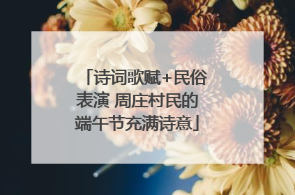 诗词歌赋+民俗表演 周庄村民的端午节充满诗意