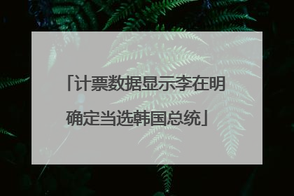 计票数据显示李在明确定当选韩国总统