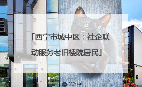 西宁市城中区：社企联动服务老旧楼院居民