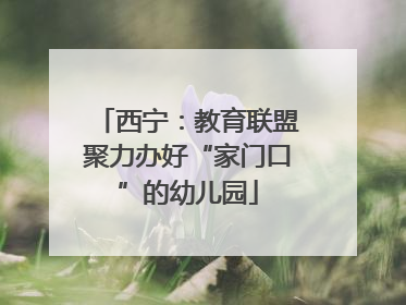 西宁：教育联盟聚力办好“家门口”的幼儿园