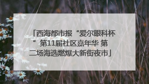 西海都市报“爱尔眼科杯”第11届社区嘉年华 第二场海选燃爆大新街夜市