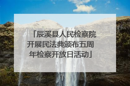 辰溪县人民检察院开展民法典颁布五周年检察开放日活动
