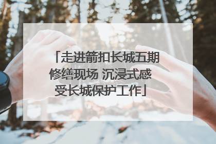 走进箭扣长城五期修缮现场 沉浸式感受长城保护工作