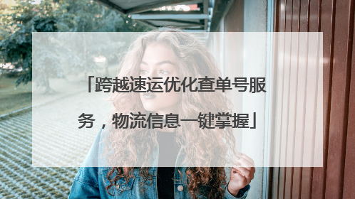 跨越速运优化查单号服务，物流信息一键掌握