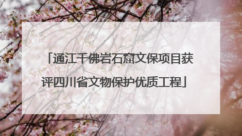 通江千佛岩石窟文保项目获评四川省文物保护优质工程