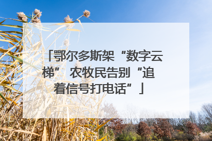 鄂尔多斯架“数字云梯” 农牧民告别“追着信号打电话”