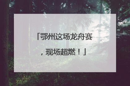 鄂州这场龙舟赛，现场超燃！