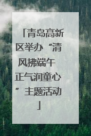 青岛高新区举办“清风拂端午 正气润童心”主题活动