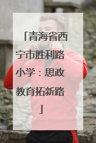 青海省西宁市胜利路小学：思政教育拓新路