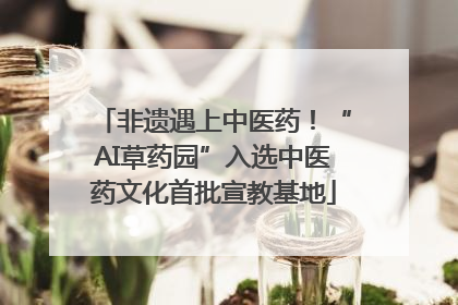 非遗遇上中医药！“AI草药园”入选中医药文化首批宣教基地