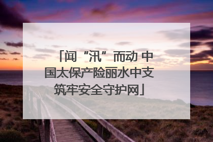 闻“汛”而动 中国太保产险丽水中支筑牢安全守护网