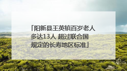 阳新县王英镇百岁老人多达13人 超过联合国规定的长寿地区标准