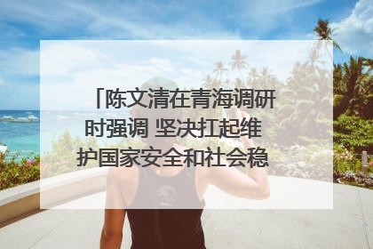 陈文清在青海调研时强调 坚决扛起维护国家安全和社会稳定职责使命 为谱写中国式现代化青海篇章贡献政法力量