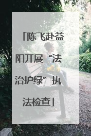 陈飞赴益阳开展“法治护绿”执法检查