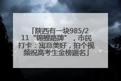 陕西有一块985/211“锦鲤路牌”，市民打卡：寓意美好，拍个视频祝高考生金榜题名