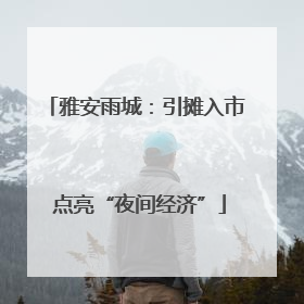 雅安雨城：引摊入市 点亮“夜间经济”