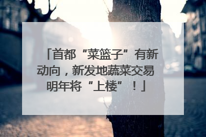 首都“菜篮子”有新动向，新发地蔬菜交易明年将“上楼”！