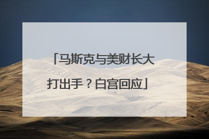 马斯克与美财长大打出手？白宫回应