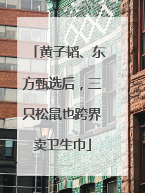 黄子韬、东方甄选后，三只松鼠也跨界卖卫生巾