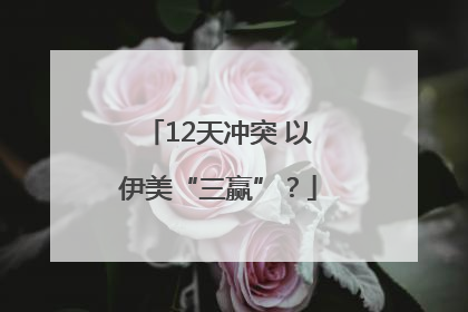 12天冲突 以伊美“三赢”？