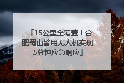 15公里全覆盖！合肥蜀山警用无人机实现5分钟应急响应