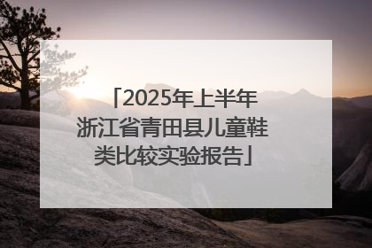 2025年上半年浙江省青田县儿童鞋类比较实验报告