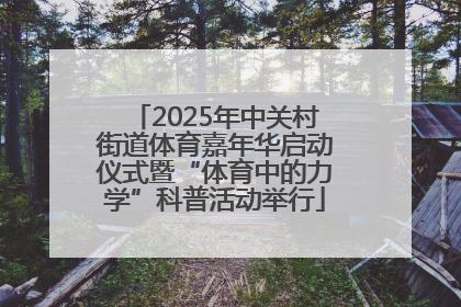 2025年中关村街道体育嘉年华启动仪式暨“体育中的力学”科普活动举行