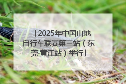 2025年中国山地自行车联赛第三站（东莞·黄江站）举行