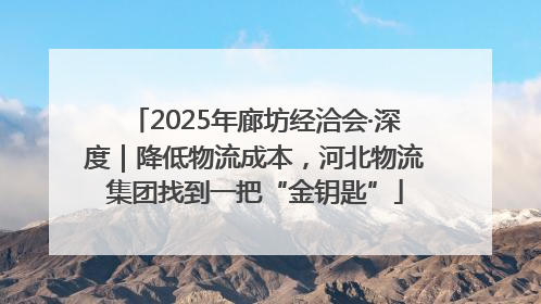2025年廊坊经洽会·深度｜降低物流成本，河北物流集团找到一把“金钥匙”