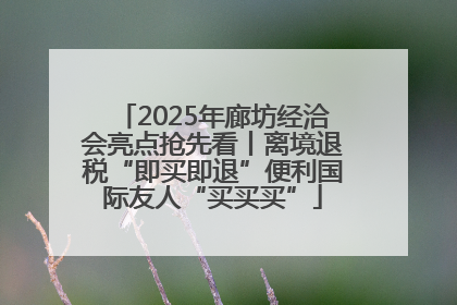 2025年廊坊经洽会亮点抢先看丨离境退税“即买即退”便利国际友人“买买买”