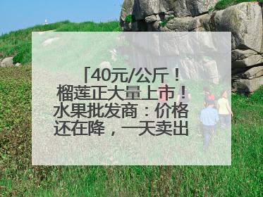 40元/公斤！榴莲正大量上市！水果批发商：价格还在降，一天卖出2000箱